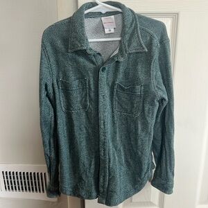 Green herringbone button down boys shirt! EUC size 5